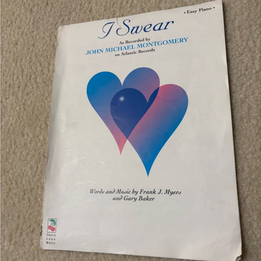 'I Swear' Easy Piano Sheet Music John Michael Montgomery No Markings